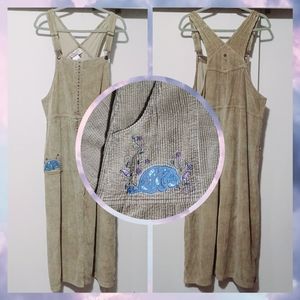 DISNEY CATALOG Vintage Overall Maxi Dress Jumper Winnie Pooh Eyeore